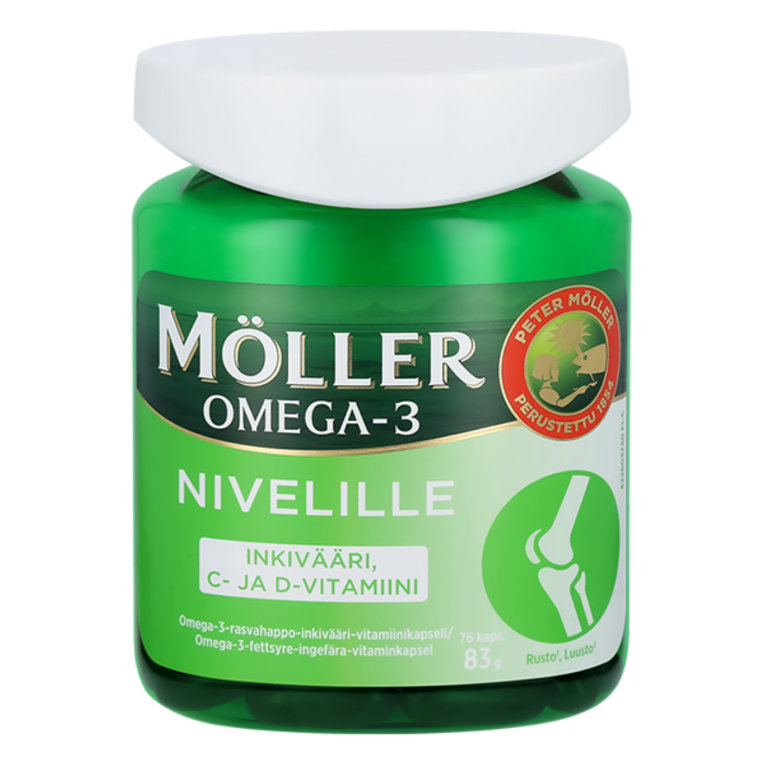 Möller, nivelille, omega-3, 76 kaps.