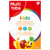 Multi-tabs kids Tutti Frutti Monivitamiini 90 purutablettia - Päiväys 11/2024