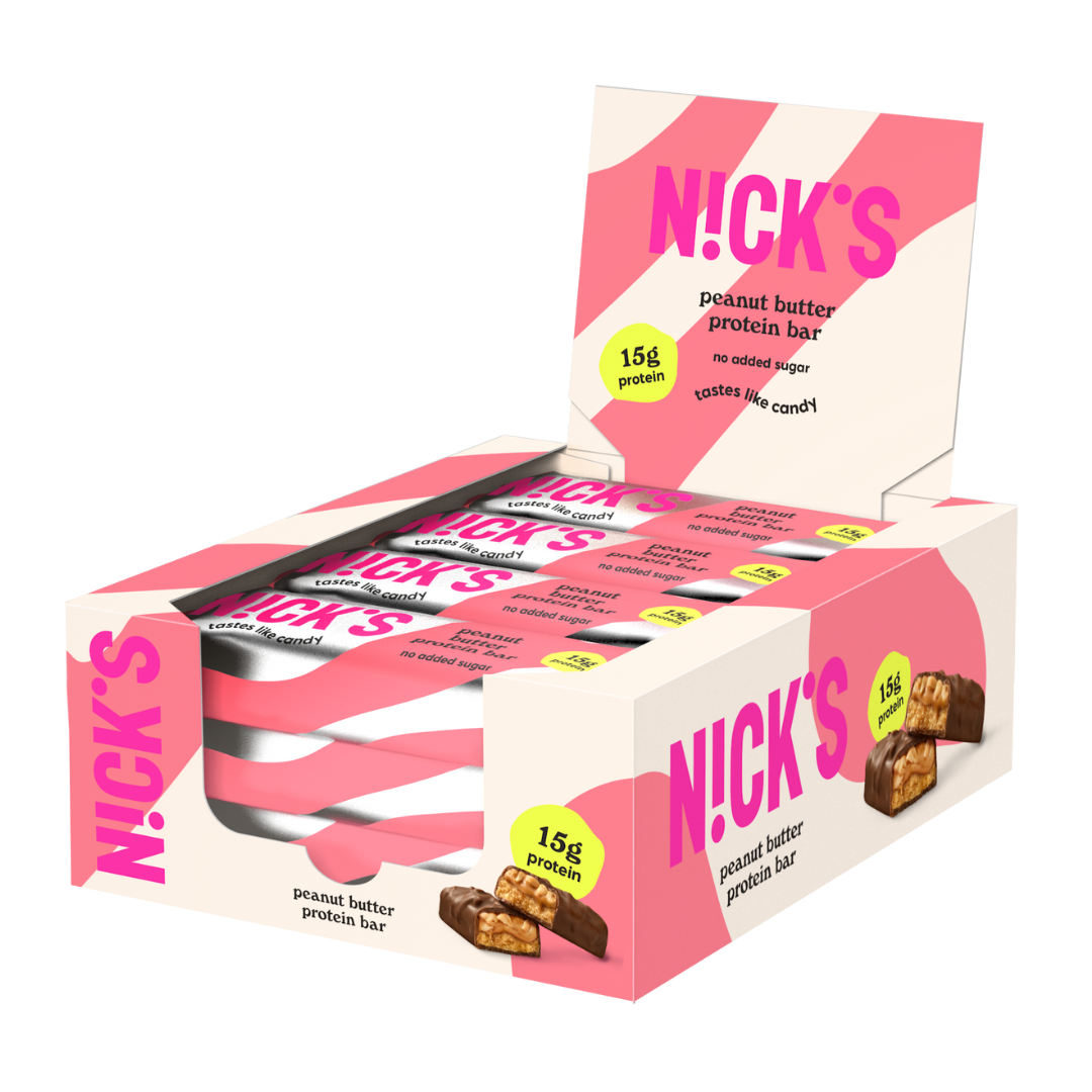Nick's Protein Bar Peanut Butter - Proteiinipatukka 12 x 50 g TUKKUPAKKAUS
