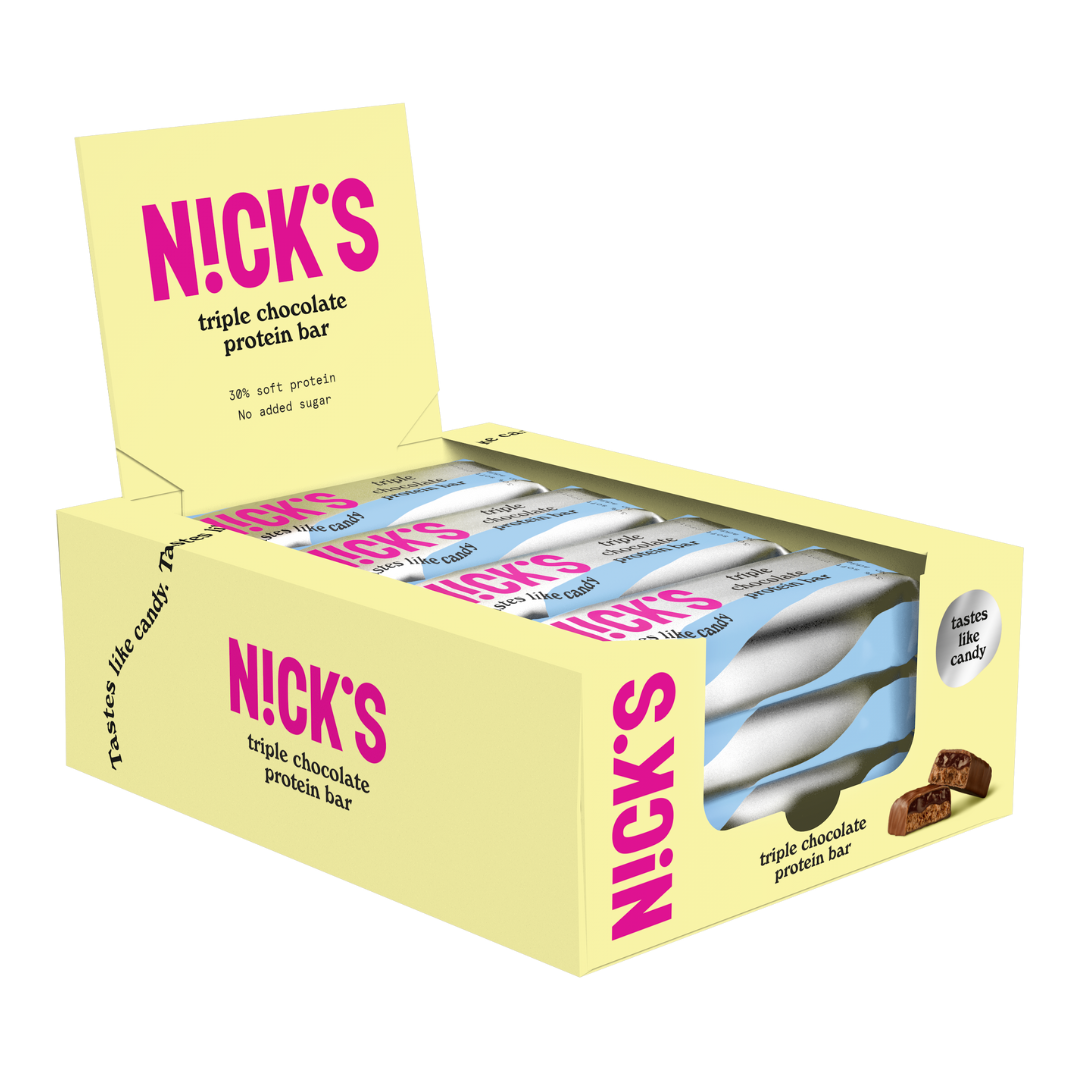 Nick's Protein Bar Triple Chocolate - Proteiinipatukka 12 x 50 g