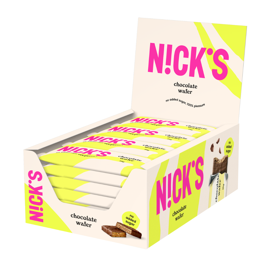 Nick's Chocolate Wafer Bar - Suklaapatukka 24 x 35 g TUKKUPAKKAUS