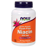 Now Foods Flush-Free Niacin 500mg + Vahva B3-vitamiini 90 kaps.