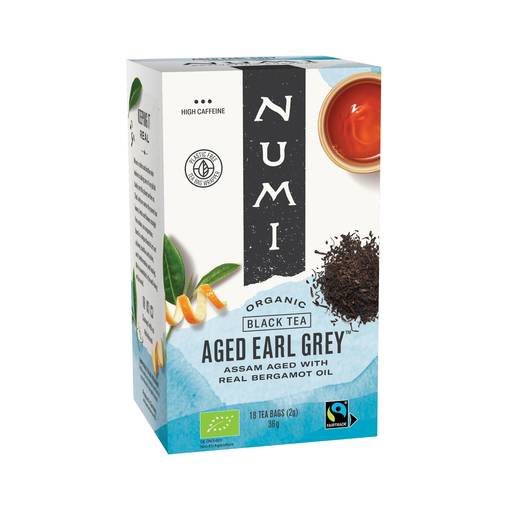 Numi Aged Earl Grey - Bergamottiöljy Musta Tee 18 Teepussia