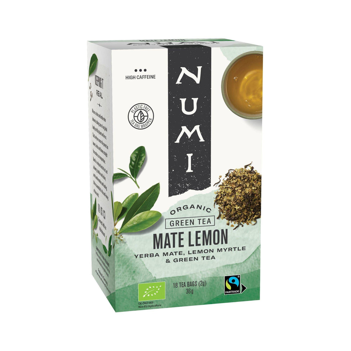 Numi Mate Lemon - Vihreä Mate - Sitruuna Tee 18 Teepussia