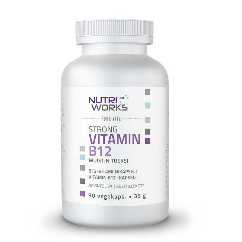 Nutri Works Strong Vitamin B12 - Vahva B12-vitamiinikapseli 90 kaps.