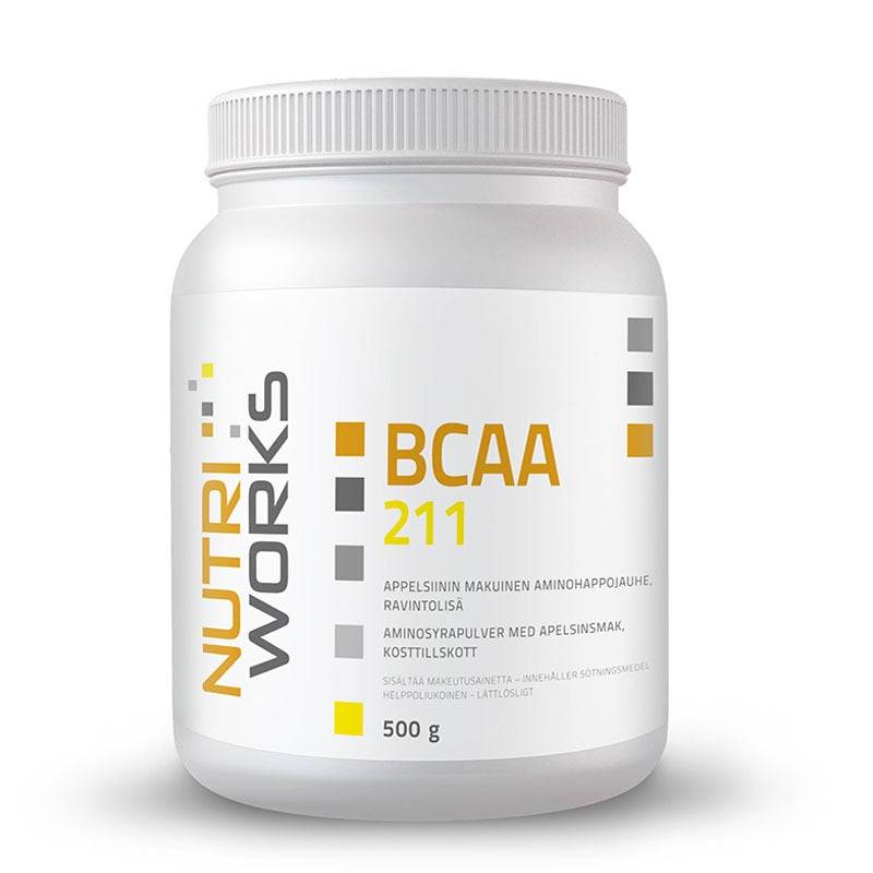 Nutri Works BCAA 211 Orange - Aminohappojauhe Appelsiini 500 g