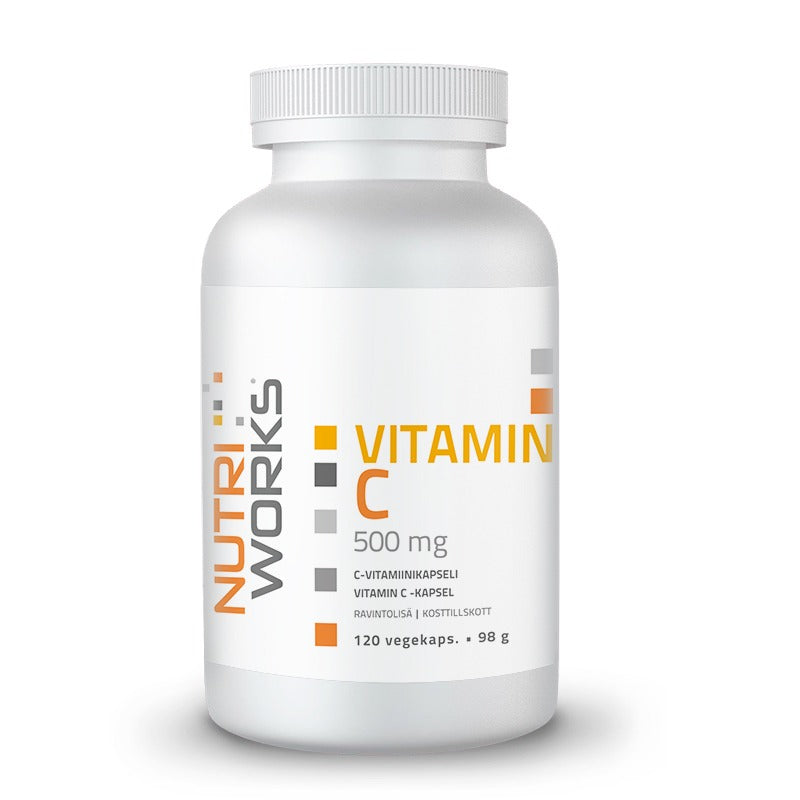 Nutri Works Vitamin C - Vahva C-vitamiinikapseli 120 kaps.