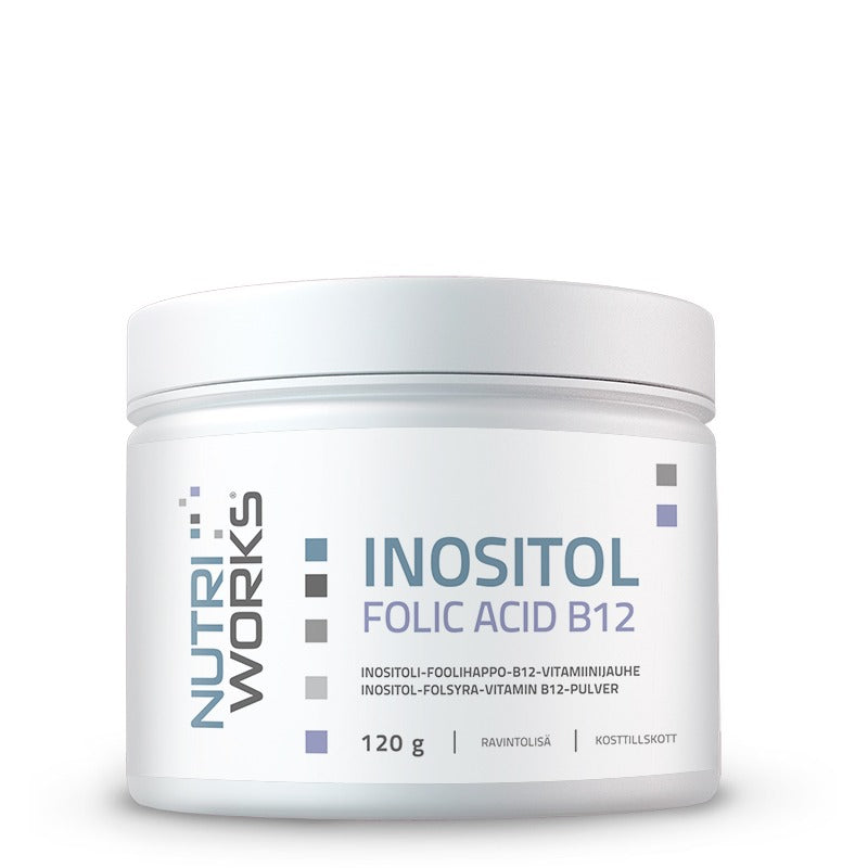 Nutri Works Inositol Folic Acid B12 - Inositoli-foolihappo-B12-vitamiinijauhe 120 g