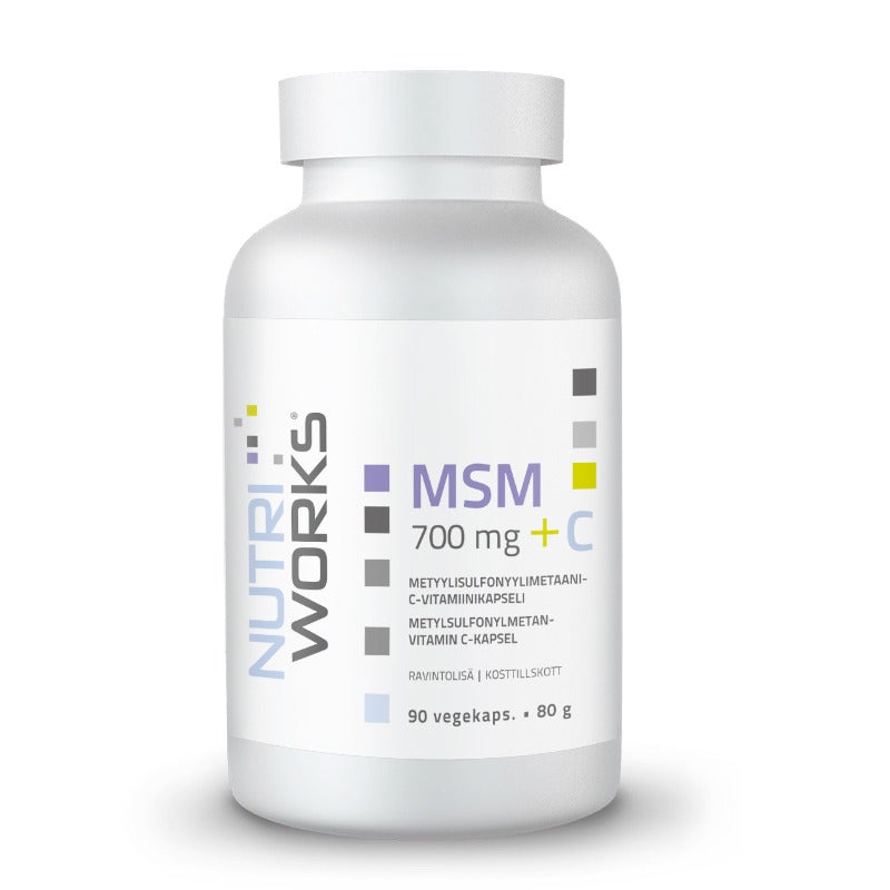 Nutri Works MSM 700 mg + C 90 kaps.