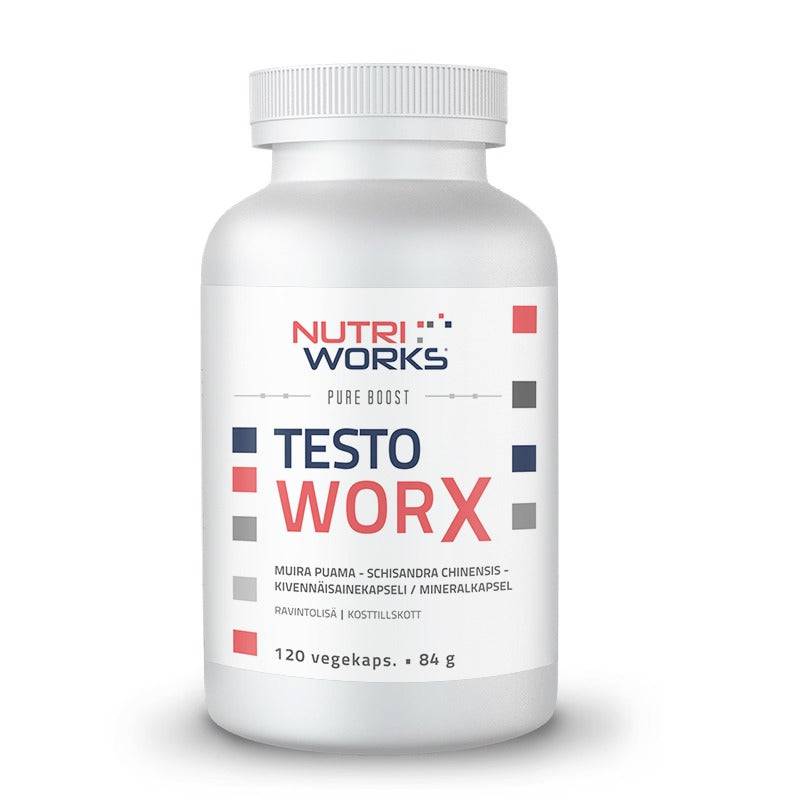 Nutri Works Testo Worx - Kivennäisainekapseli 120 kaps.