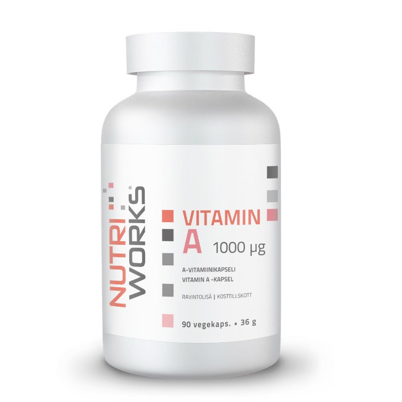 Nutri Works Vitamin A 1000 µg - A-vitamiini 90 kaps.