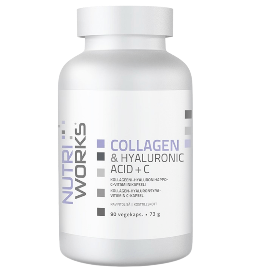 Nutri Works Collagen & Hyaluronic Acid + C 90 kaps.