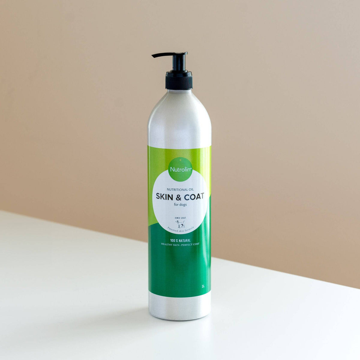 Nutrolin Skin & Coat - Iho ja turkki koirille 1L - Sinunapteekki.fi