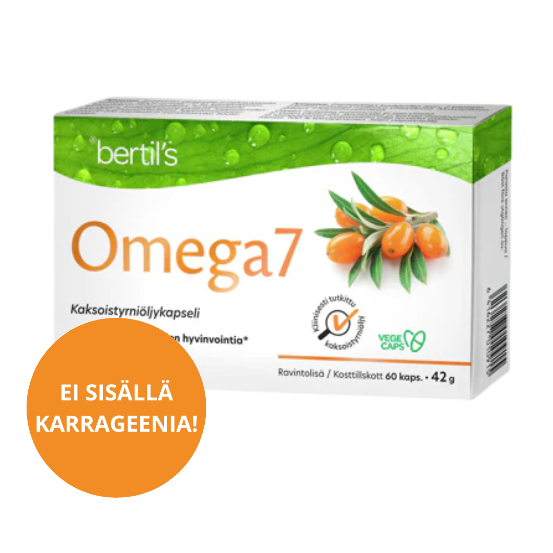 Bertil's Omega7 Kaksoistyrniöljy 60 kaps. - Sinunapteekki.fi