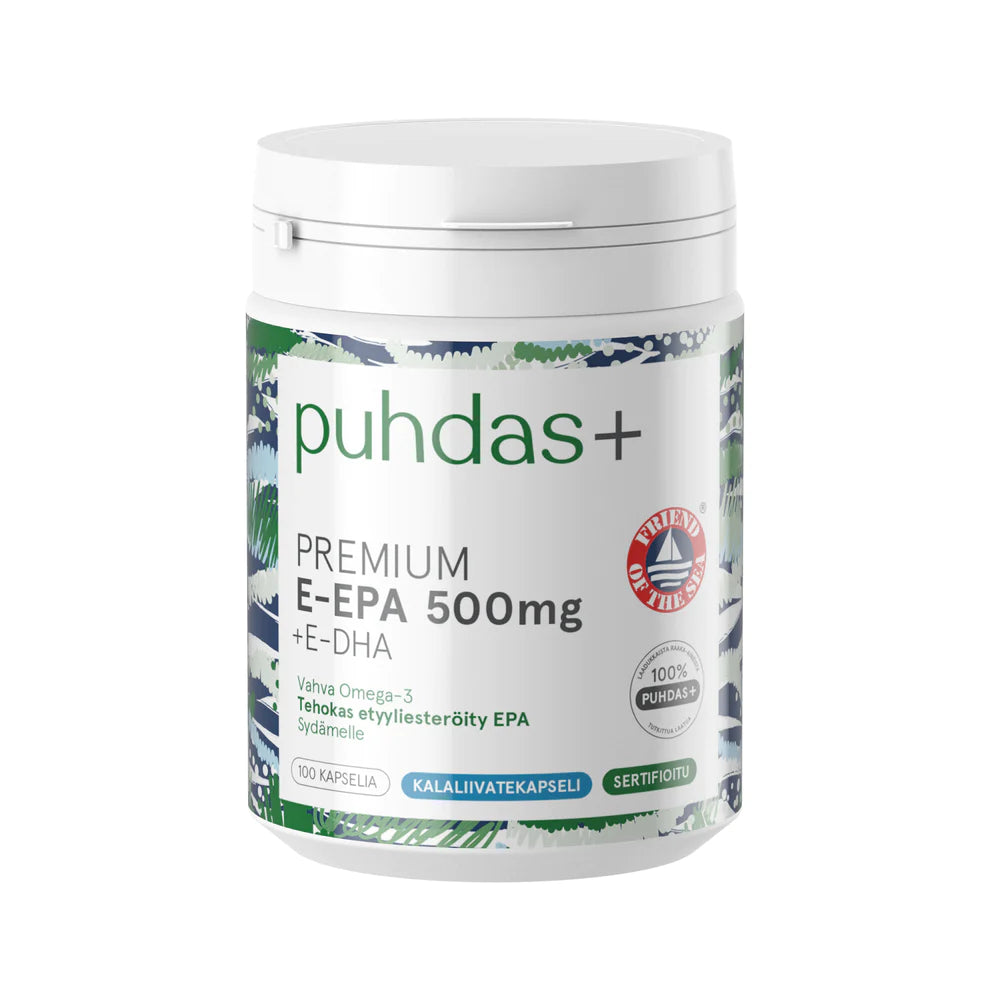 Puhdas+ Premium E-EPA + E-DHA 500 mg 100 kaps. - Päiväys 03/2024