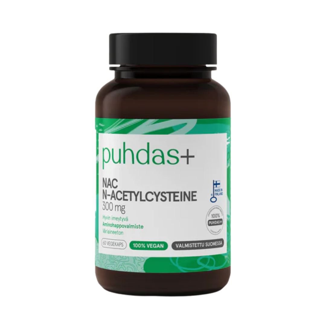 Puhdas+ Nac N-Acetyl Cysteine 300 mg 60 kaps.