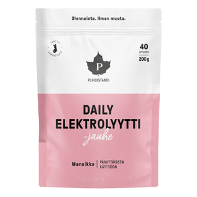 Puhdistamo Daily Elektrolyyttijauhe Mansikka 200 g