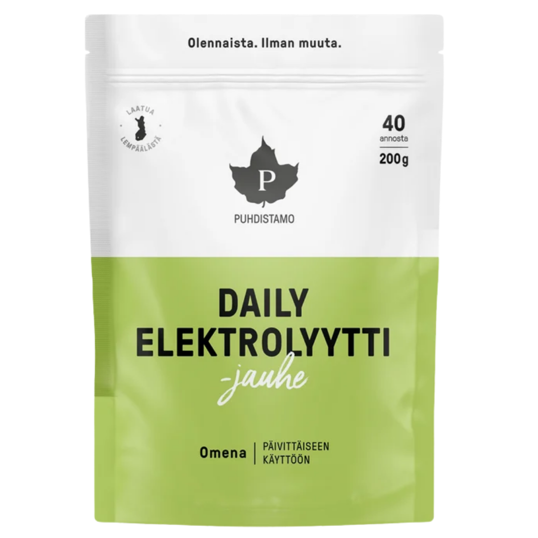 Puhdistamo Daily Elektrolyyttijauhe Omena 200 g