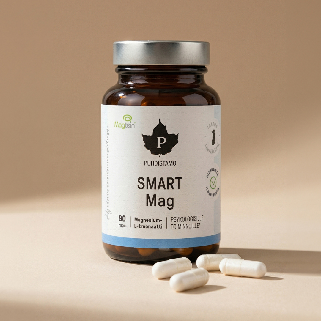 Puhdistamo Smart Mag - Magnesium-L-treonaatti tukee normaaleja psykologisia toimintoja