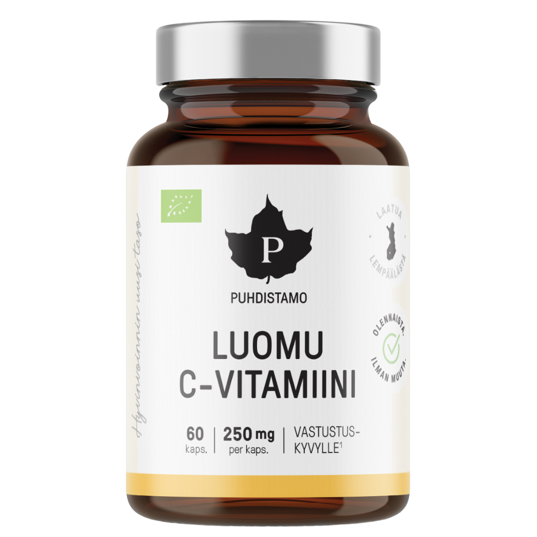 Puhdistamo Luomu C-vitamiini 250 mg 60 kaps.