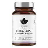Puhdistamo Suolahappo - Betaiini HCL+pepsiini 60 kaps.