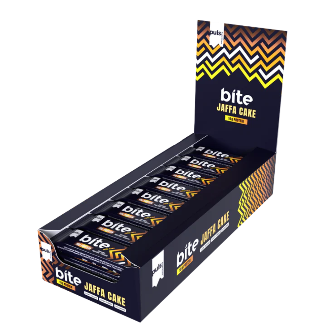 Puls Nutrition Protein Bar Bite Jaffa Cake - Proteiinipatukka Jaffakeksi 24 x 35 g TUKKUPAKKAUS