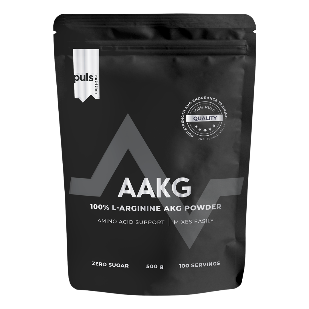 Maustamaton Puls Nutrition AAKG sisältää korkealaatuista L-arginiini alfa-ketoglutaraattia.