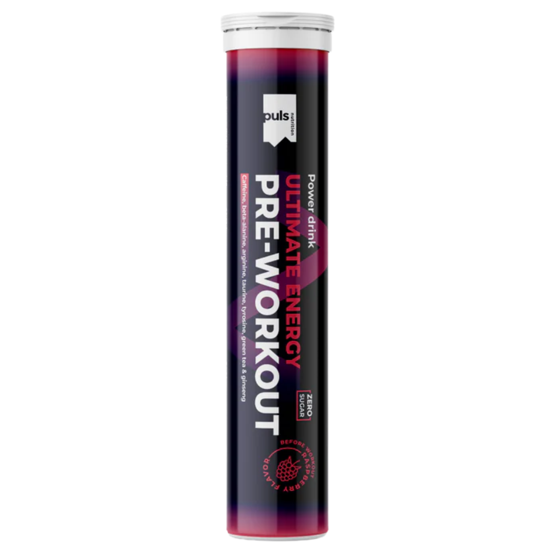 Puls Nutrition Pre-Workout Poretabletti Vadelma 20 tabl.