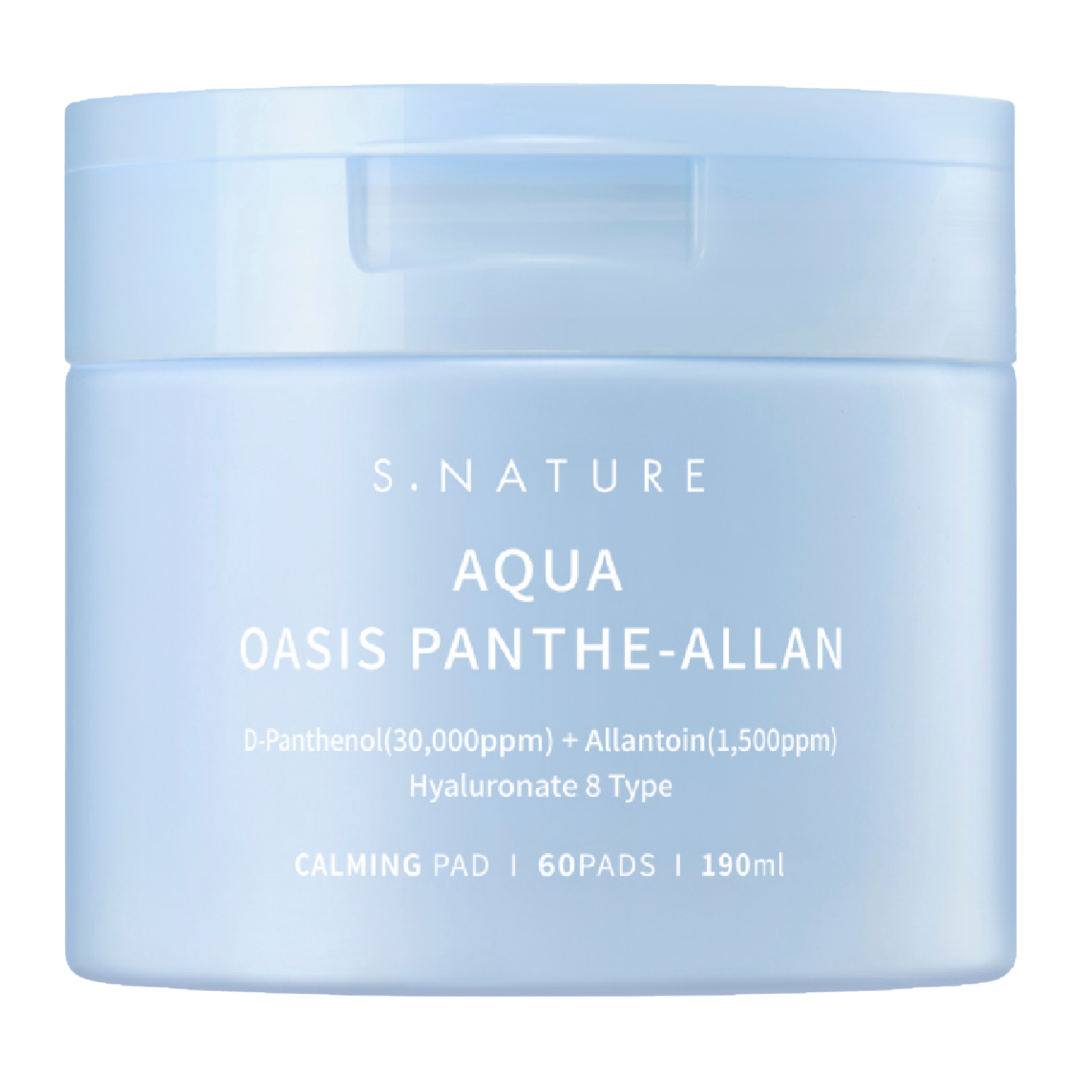 S.NATURE Aqua Oasis Panthe-Allan Calming Pad - Kasvovesilaput 60 kpl - Sinunapteekki.fi