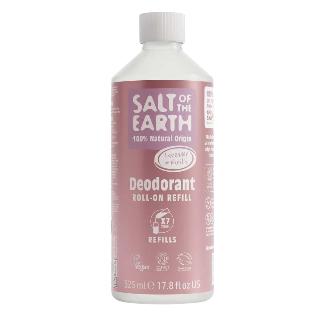 Salt of the Earth roll-on deodorantin täyttöpakkaus 525 ml, tuoksu laventeli ja vanilja, sinunapteekki.fi