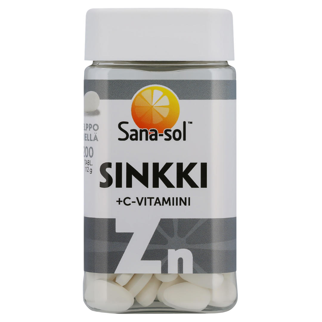 Sana-Sol Sinkki + C-vitamiini 200 tabl.