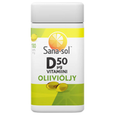 Sana-Sol D-Vitamiini Oliiviöljykapseli 50 μg 180 kaps.