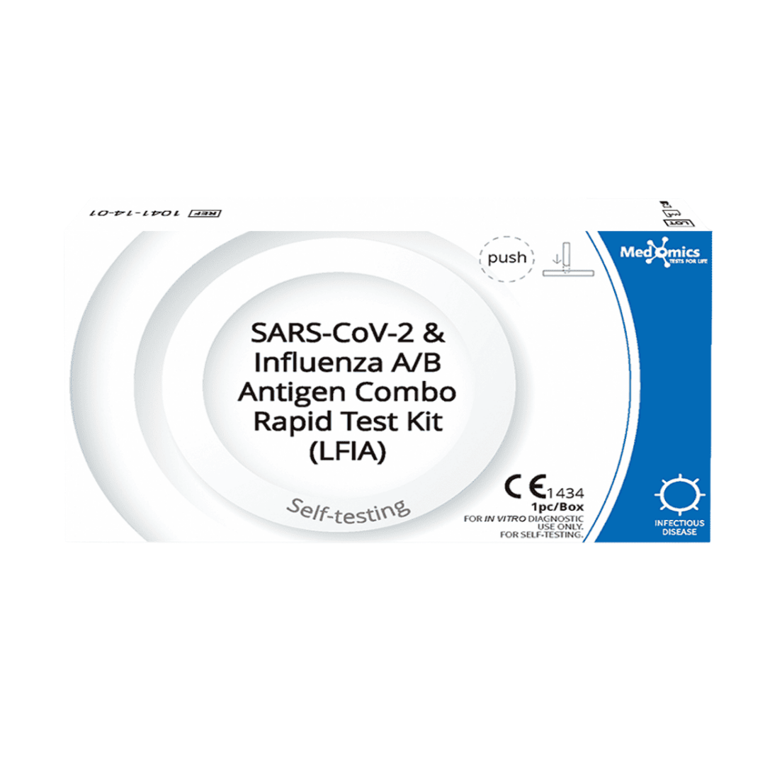 Medomics SARS-CoV-2 & Influenza A/B Antigeeni Pikatesti 1 kpl