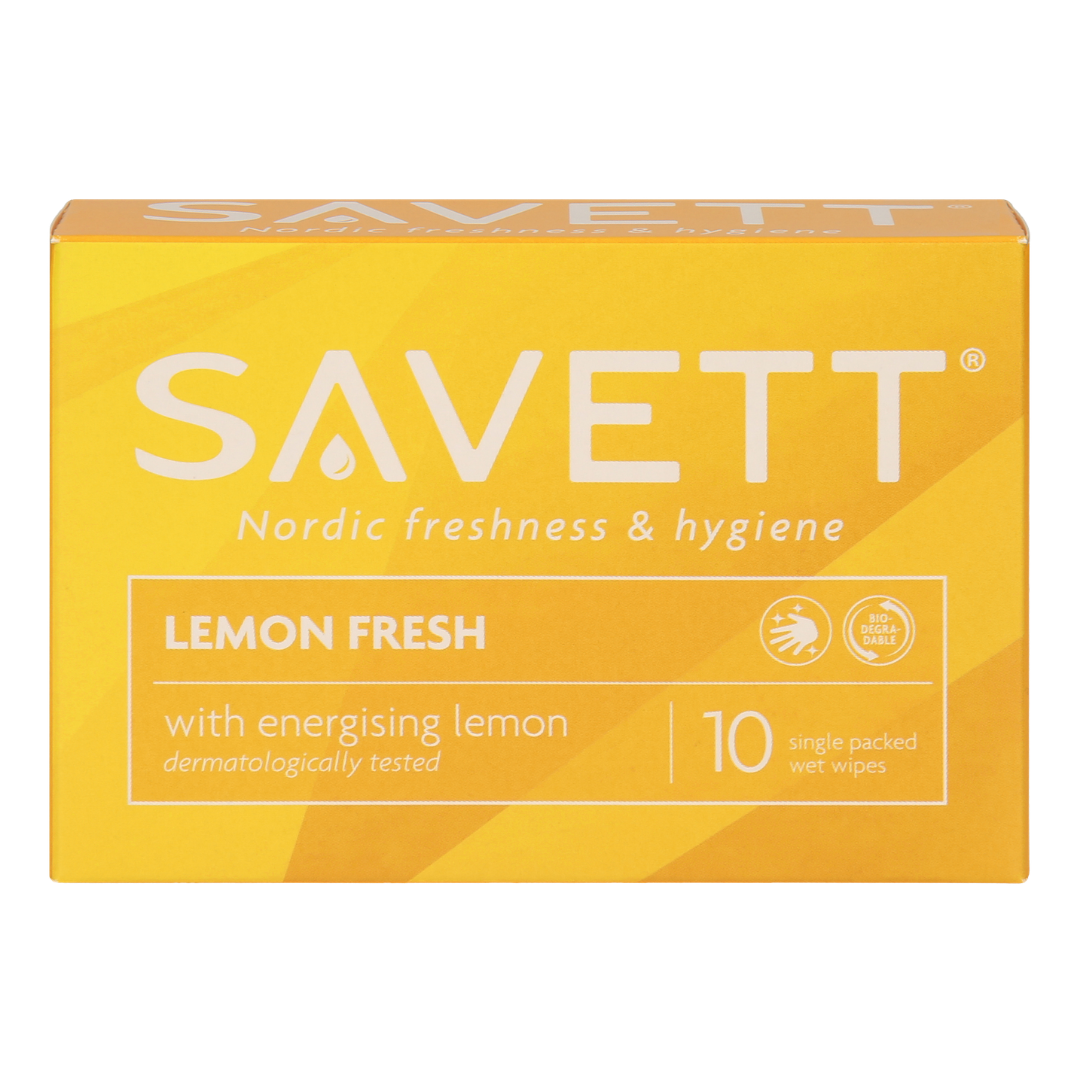 Savett Lemon Fresh - Kosteuspyyhe 10 kpl