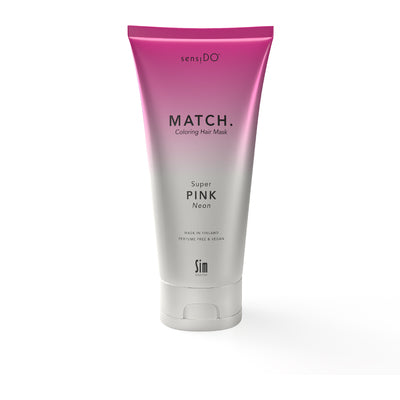 SensiDO Match Coloring Hair Mask Super Pink (Neon) - Sävyttävä Hiusnaamio Pinkki 200 ml