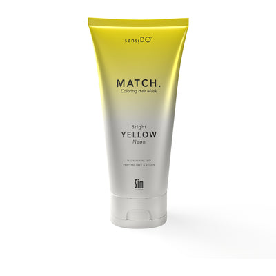 SensiDO Match Coloring Hair Mask Bright Yellow (Neon) - Sävyttävä Hiusnaamio Keltainen 200 ml
