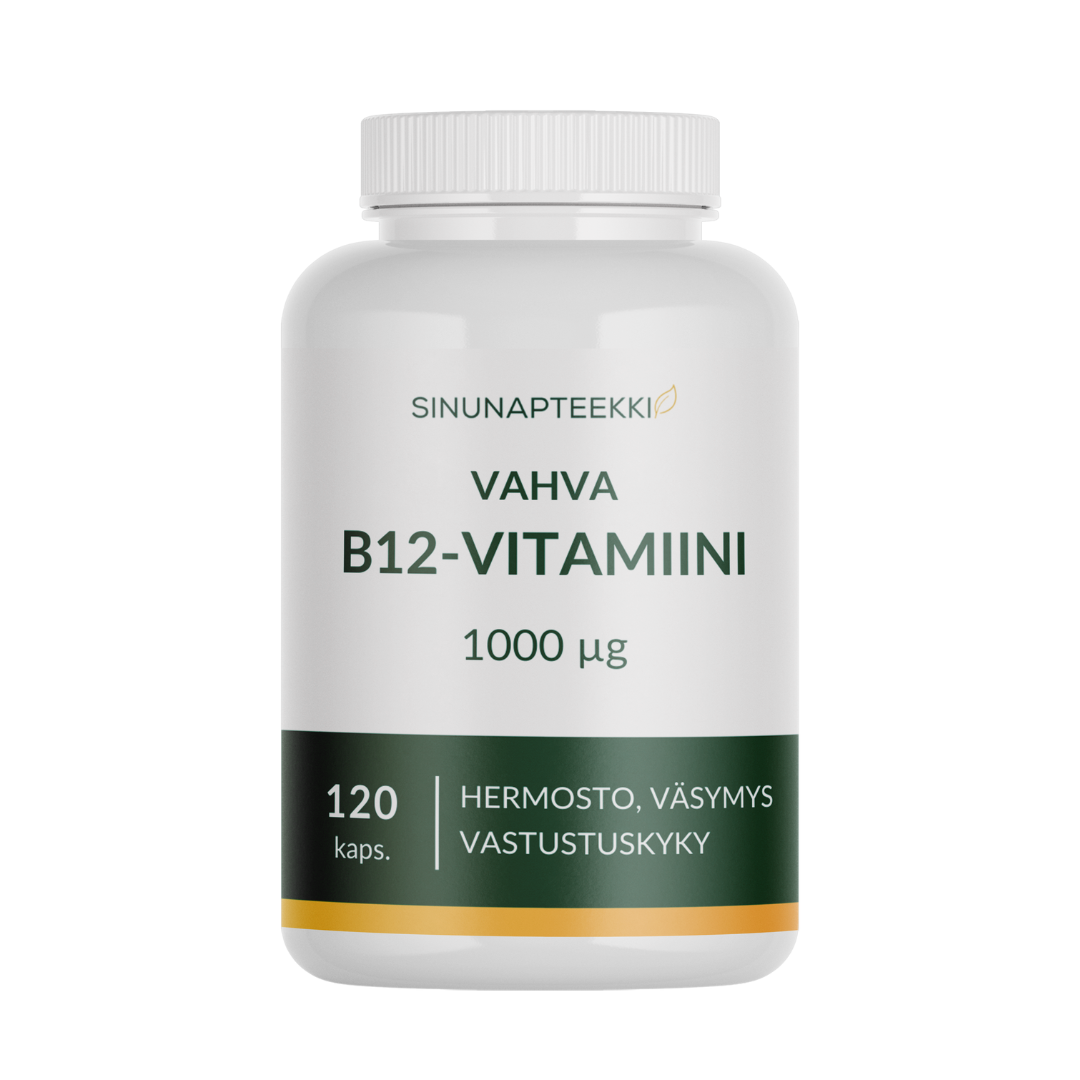 Sinunapteekin Vahva B12-vitamiini 1000 µg 120 kaps.