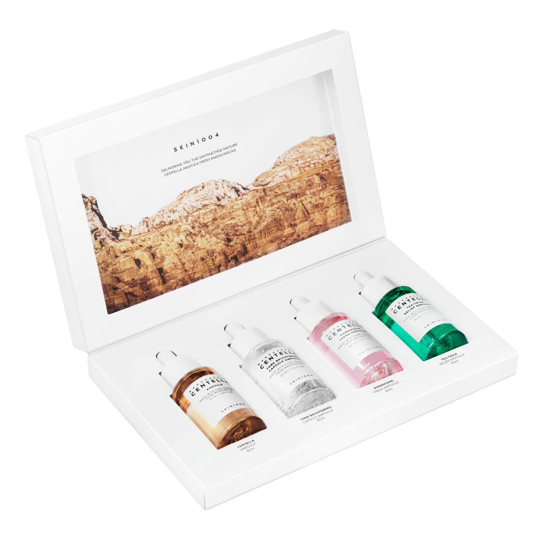 SKIN1004 Madagascar Centella Ampoule Kit, Lahjapakkaus, matkakoko, kokeilupakkaus, kasvoseerumi, sinunapteekki.fi