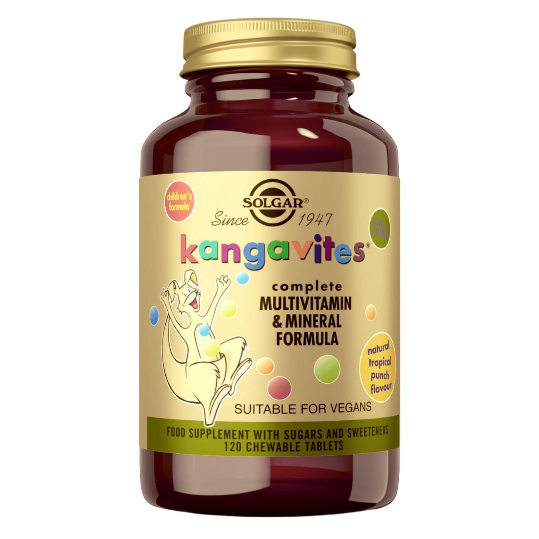 Solgar Kangavites Tropical Punch - Pureskeltava monivitamiini lapsille 120 tabl.