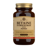 Solgar Betaine - Betaiinihydrokloridi + Pepsiini 100 tabl.