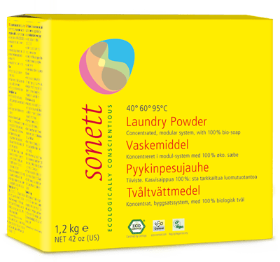 Sonett Laundry Powder - pyykinpesujauhe, tiiviste, vegaaninen 1,2 kg