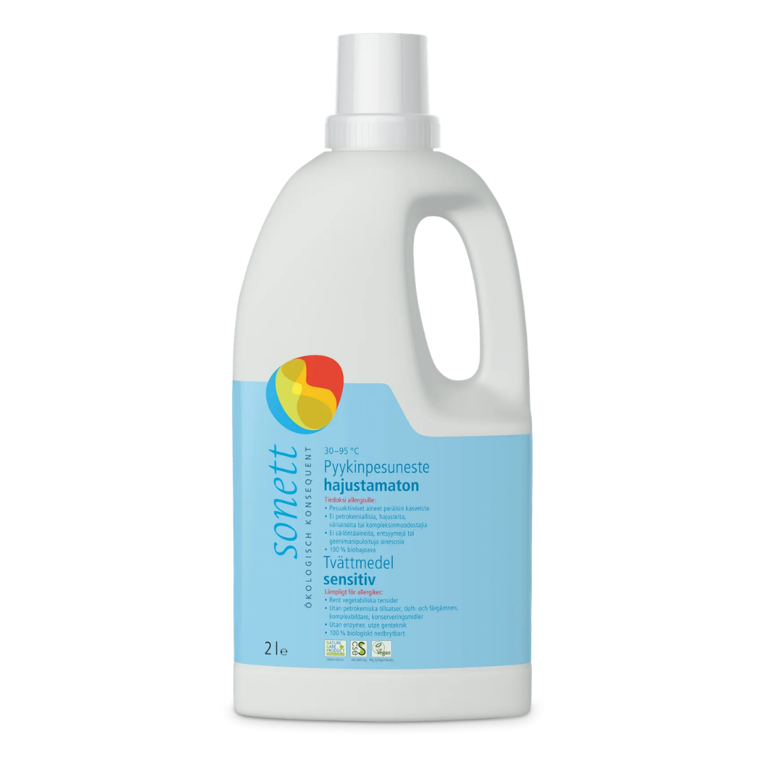 Sonett Pyykinpesuneste - Hajusteeton 2 litraa