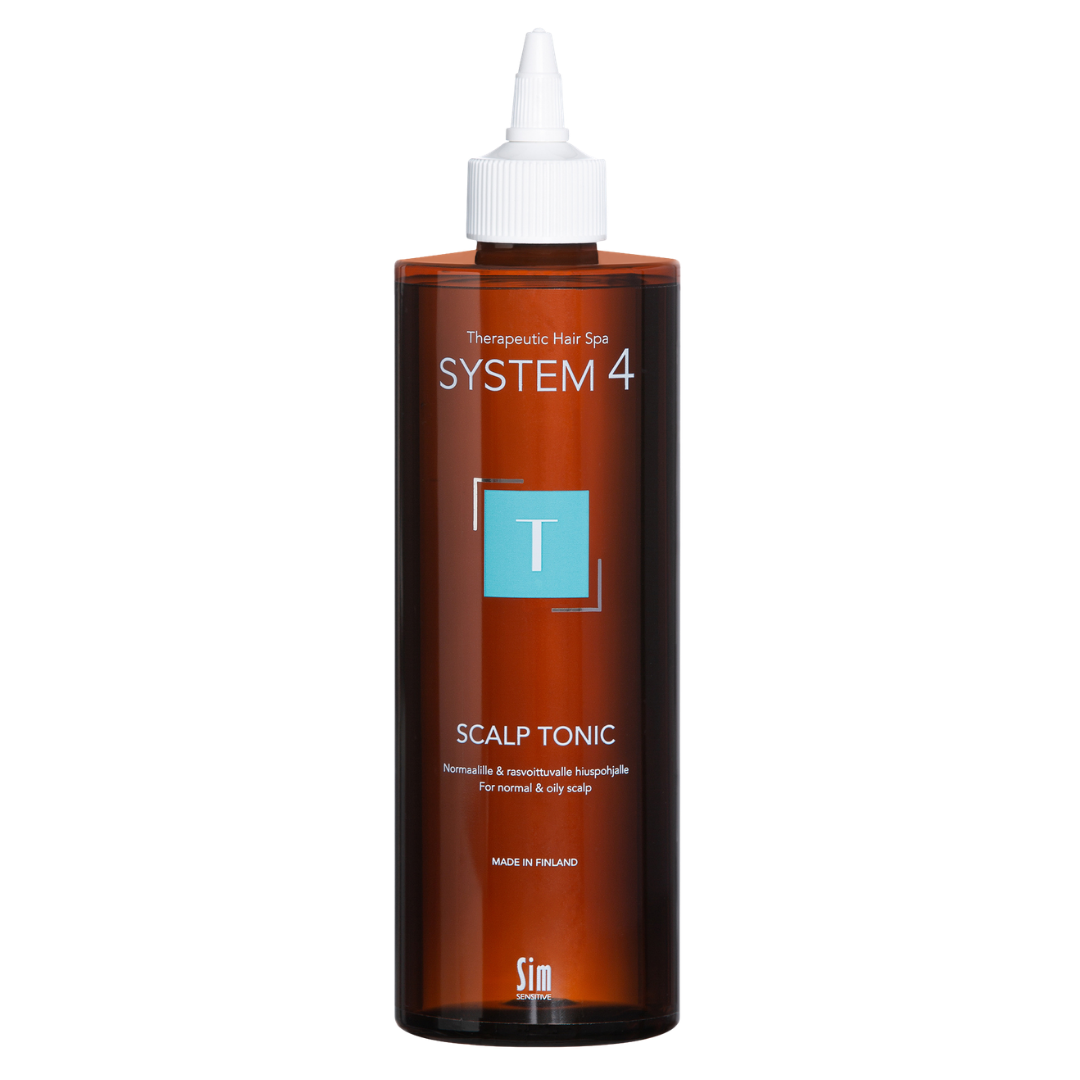 System 4 T Scalp Tonic -hoitoneste poistaa hilsettä ja rauhoittaa päänahan kutinaa