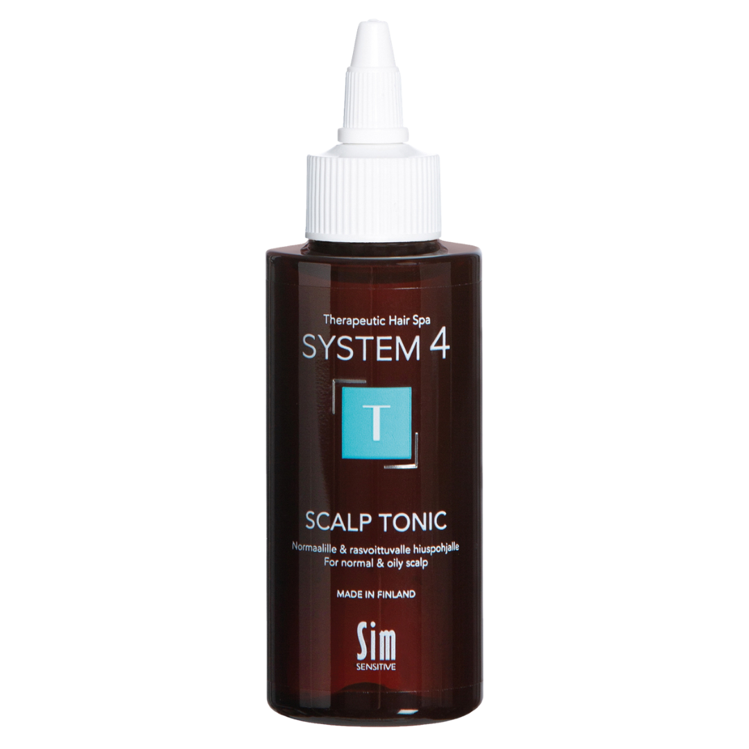 Matkakokoinen System 4 T Scalp Tonic -hoitoneste poistaa hilsettä ja rauhoittaa päänahan kutinaa