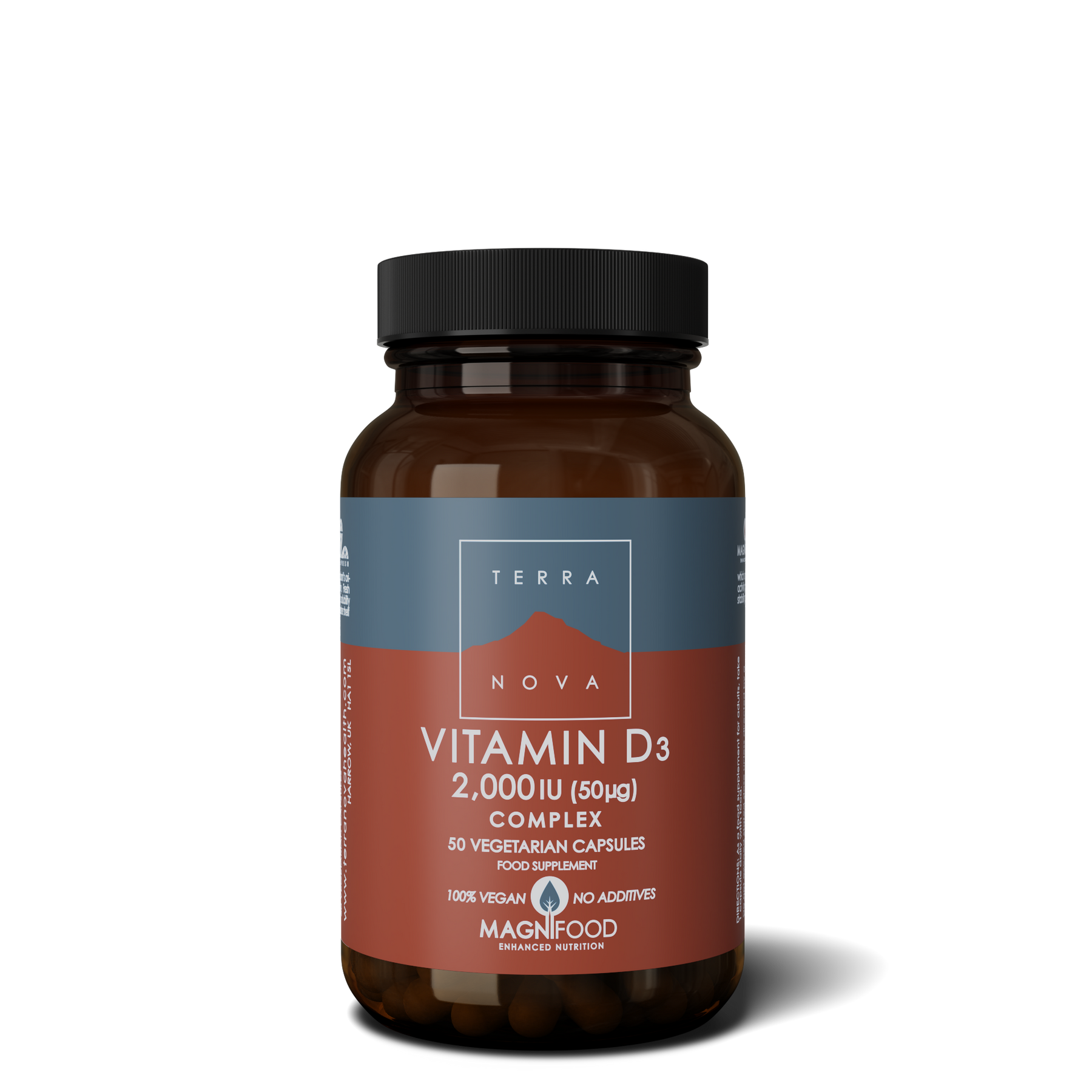 Terranova Vitamin D3 2000 IU 50 µg - D3-vitamiini 50 kaps.