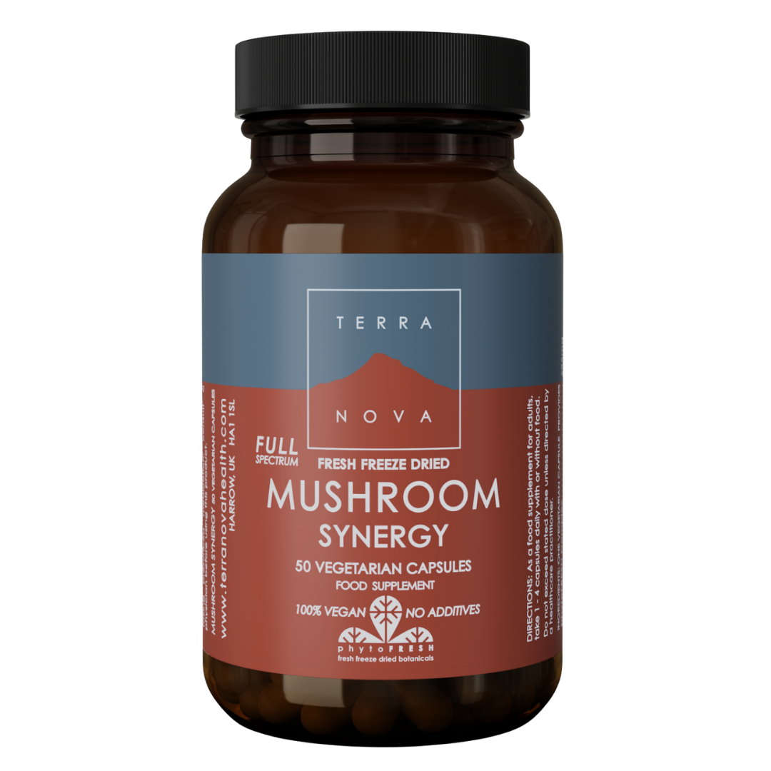 Terranova Full Spectrum Mushroom Synergy - Sieni-kasvivalmiste 50 kaps.