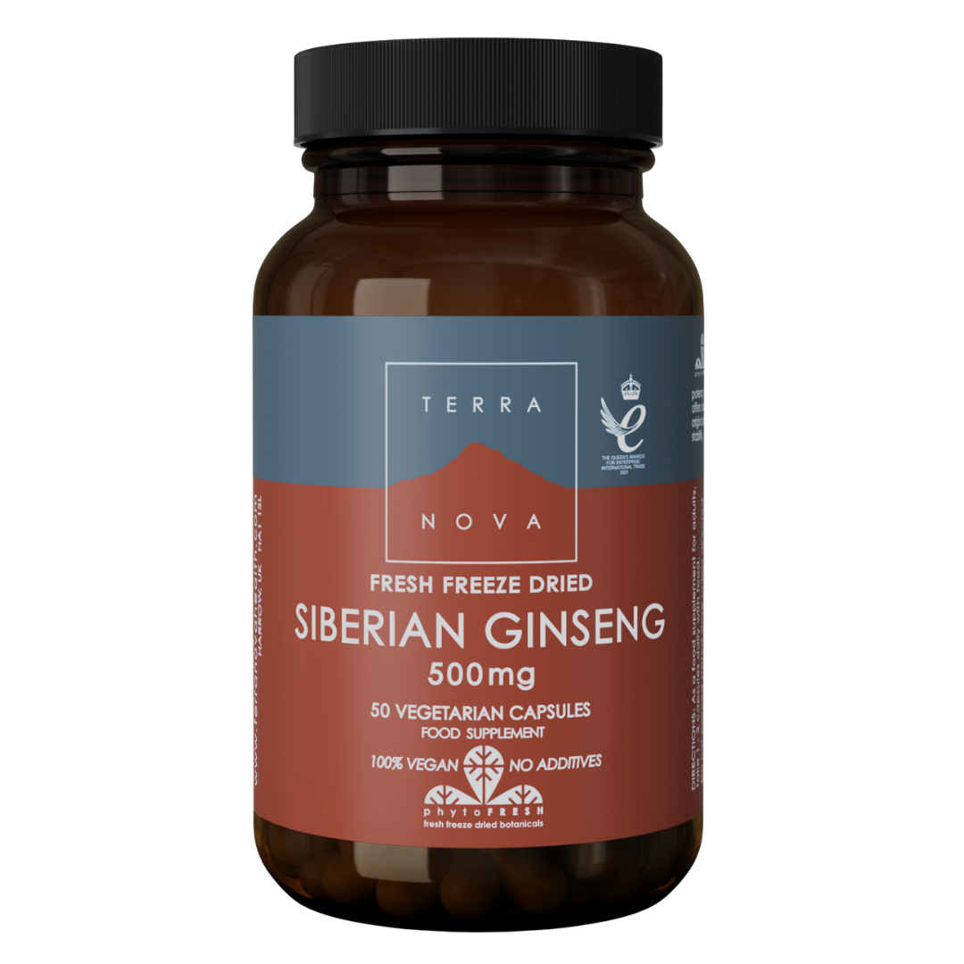 Terranova Siberian Ginseng 500 mg - Venäjänjuurivalmiste 50 kaps.