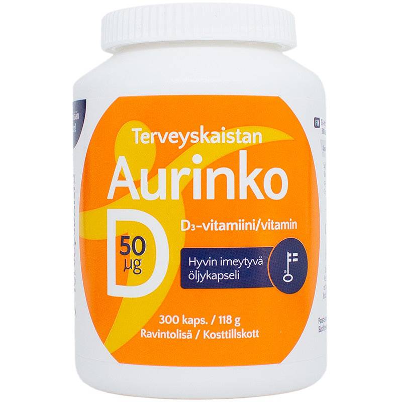 Terveyskaista Aurinko D 50 µg 300 kaps.