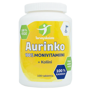 Terveyskaista Aurinko 100% Monivitamiini + Koliini 100 tabl.