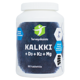 Terveyskaista Kalkki + D3 + K2 + Mg 90 tabl.
